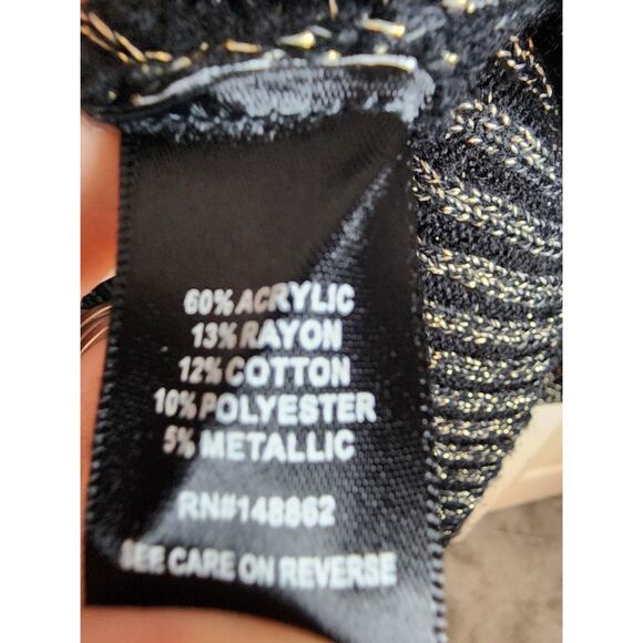 Torrid Lurex Cable Pullover Cold Shoulder Turtle Neck Sweater, NWT, 3X - Picture 7 of 8